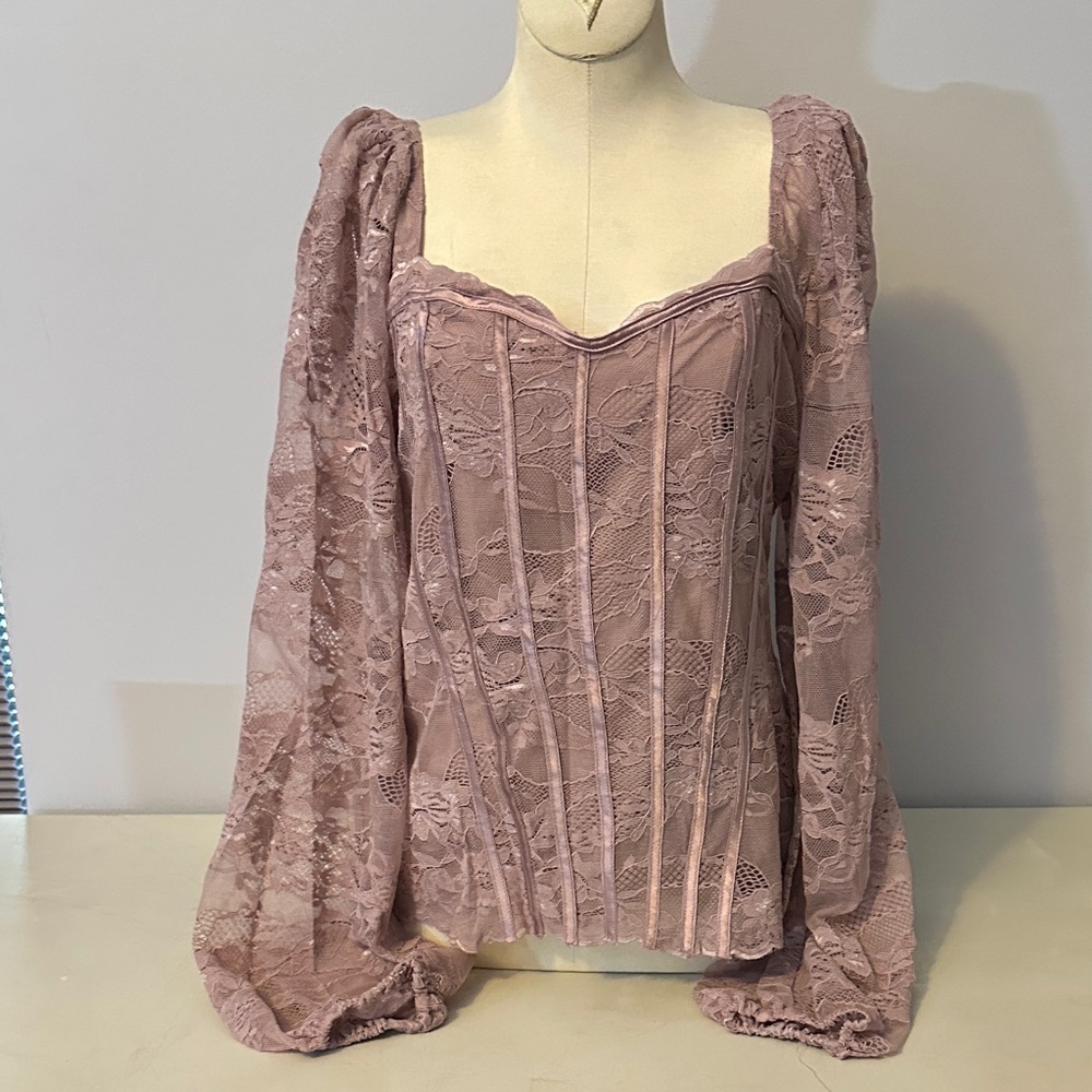 Willow & Root Lace Long Sleeve Blouse